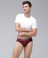 Sporto Men's Cotton Brief - Maroon