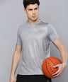 Sporto Men's Insta cool Printed Round Neck Tee - Grey