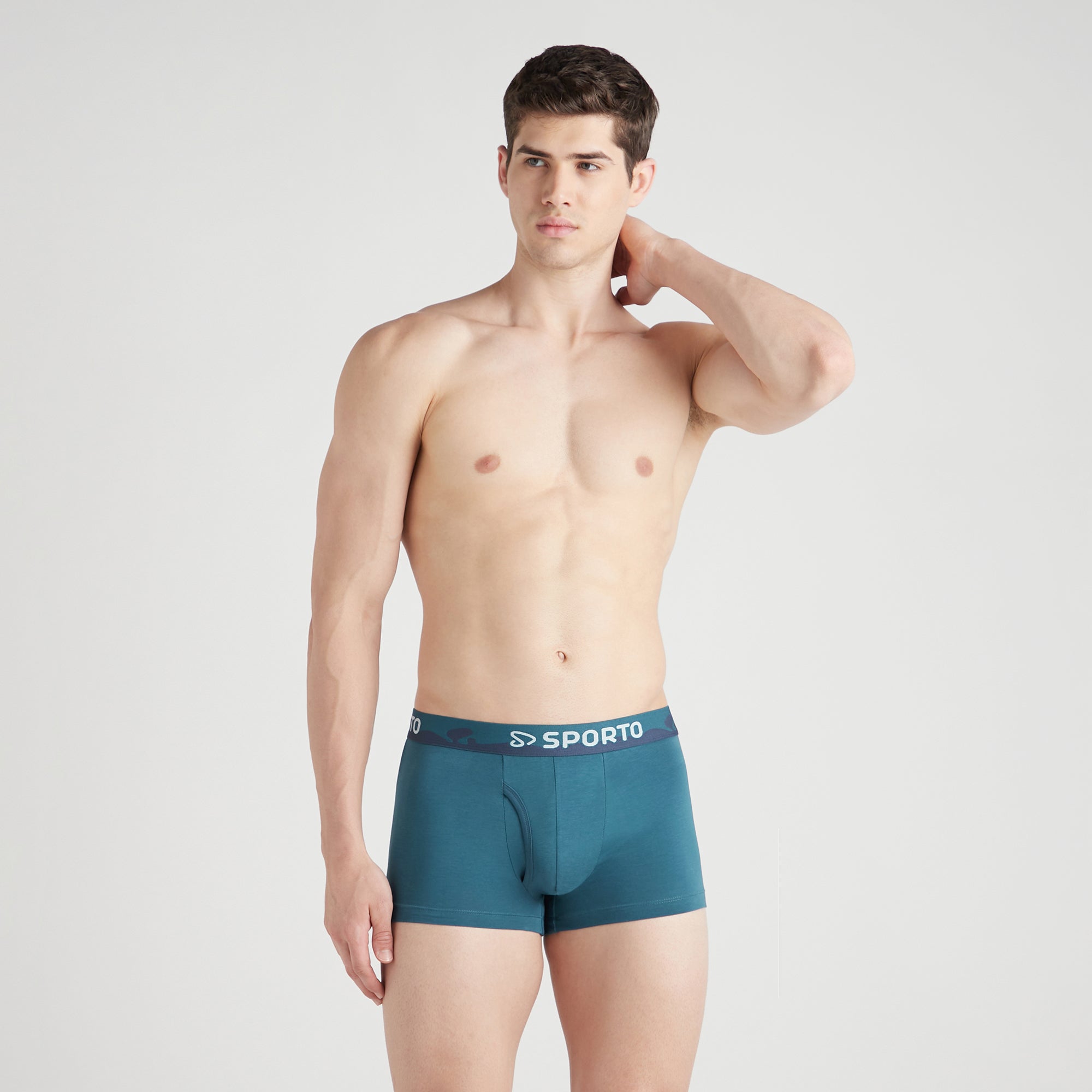 Sporto Shapelock Men's Square Trunks (Pack Of 2)