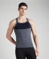 Sporto Men's  Cotton  Gym Vest with  Contrast  Panel Multicolour Pack of 3