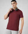 Sporto Men's Fluyid Cotton Round Neck T-shirt - Ruby Red