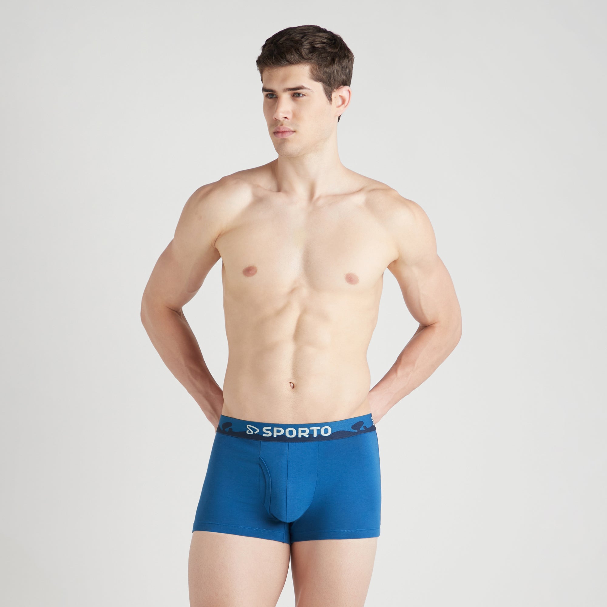 Sporto Shapelock Men's Square Trunks (Pack Of 2)