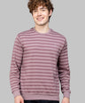 Sporto Men's Ribbed stripe Round Neck Onion Sweatshirt
