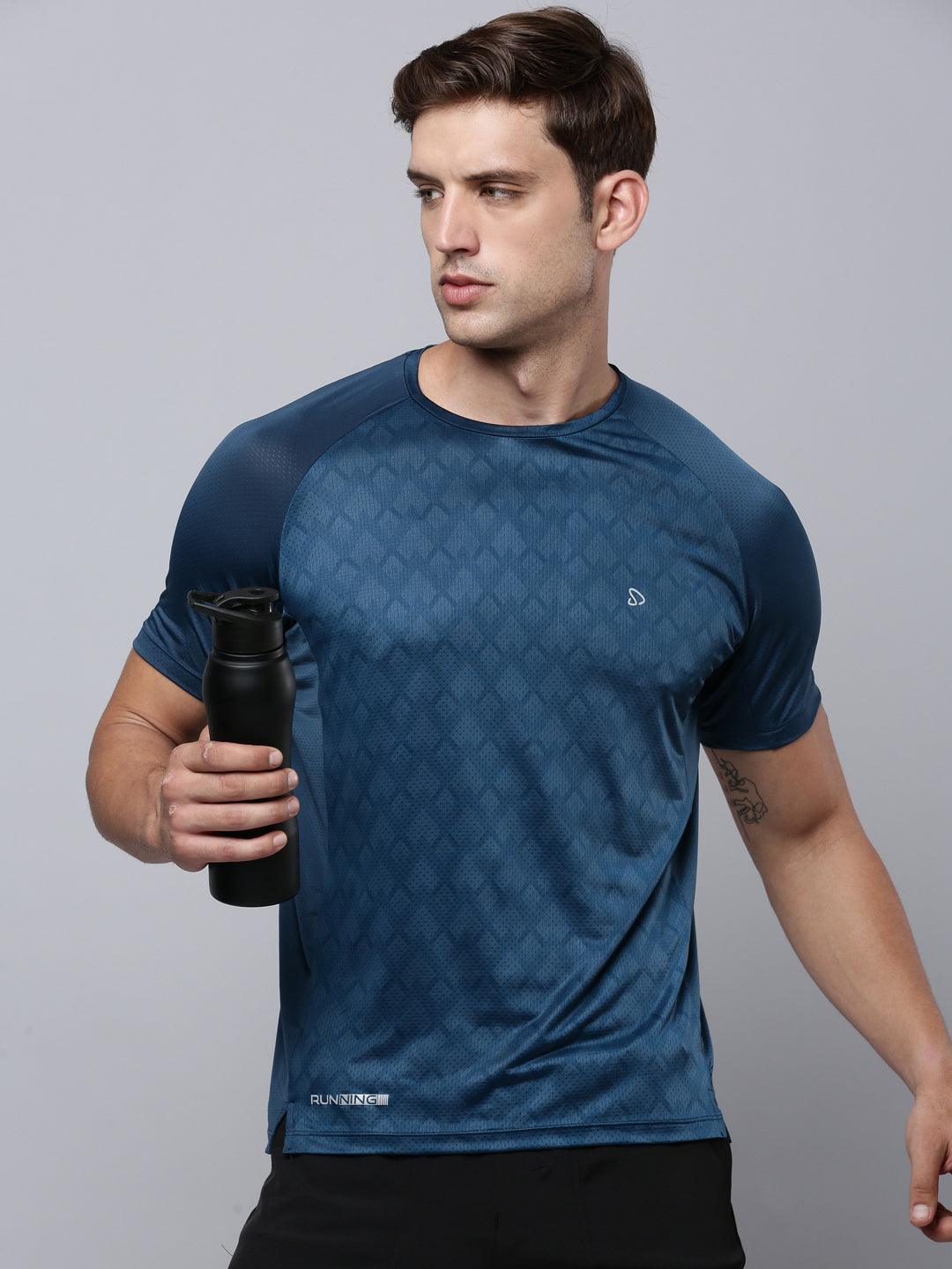 Sporto Men's Instacool Printed Jersey Tee - Air force