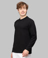 Sporto Men's Hexaknit Fullsleeve Black T-shirts