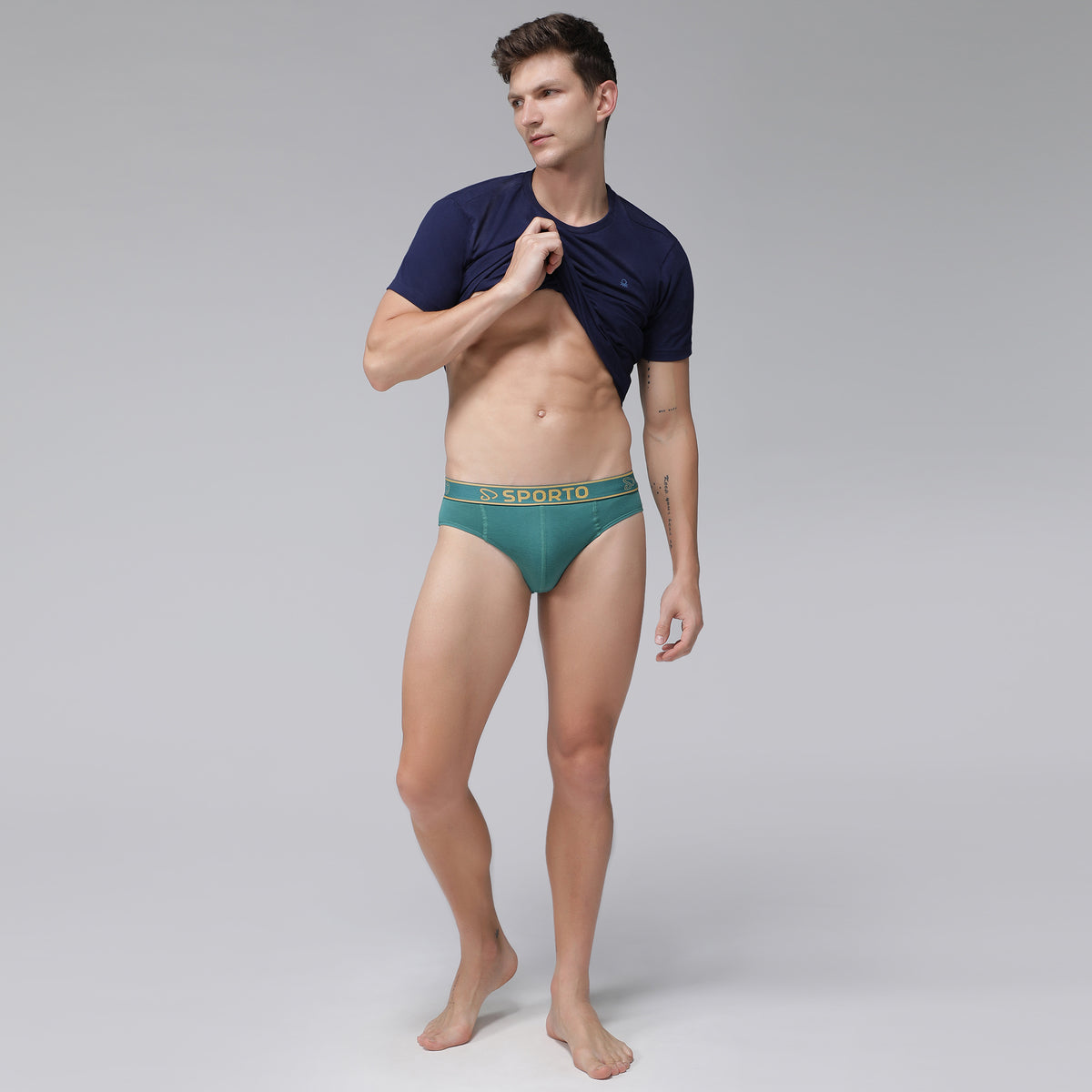 Sporto Men's Cotton Brief - Patrol Blue