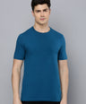 Sporto Men's Fluid Cotton Round Neck T-shirt - Blue Shappire