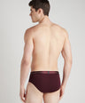 Sporto Metal Brief for Men | Cotton Spandex Mid-Rise Brief with Soft Shiny Waistband | Pack of 4 (Deep Green, Wine, Teal & Charcoal)