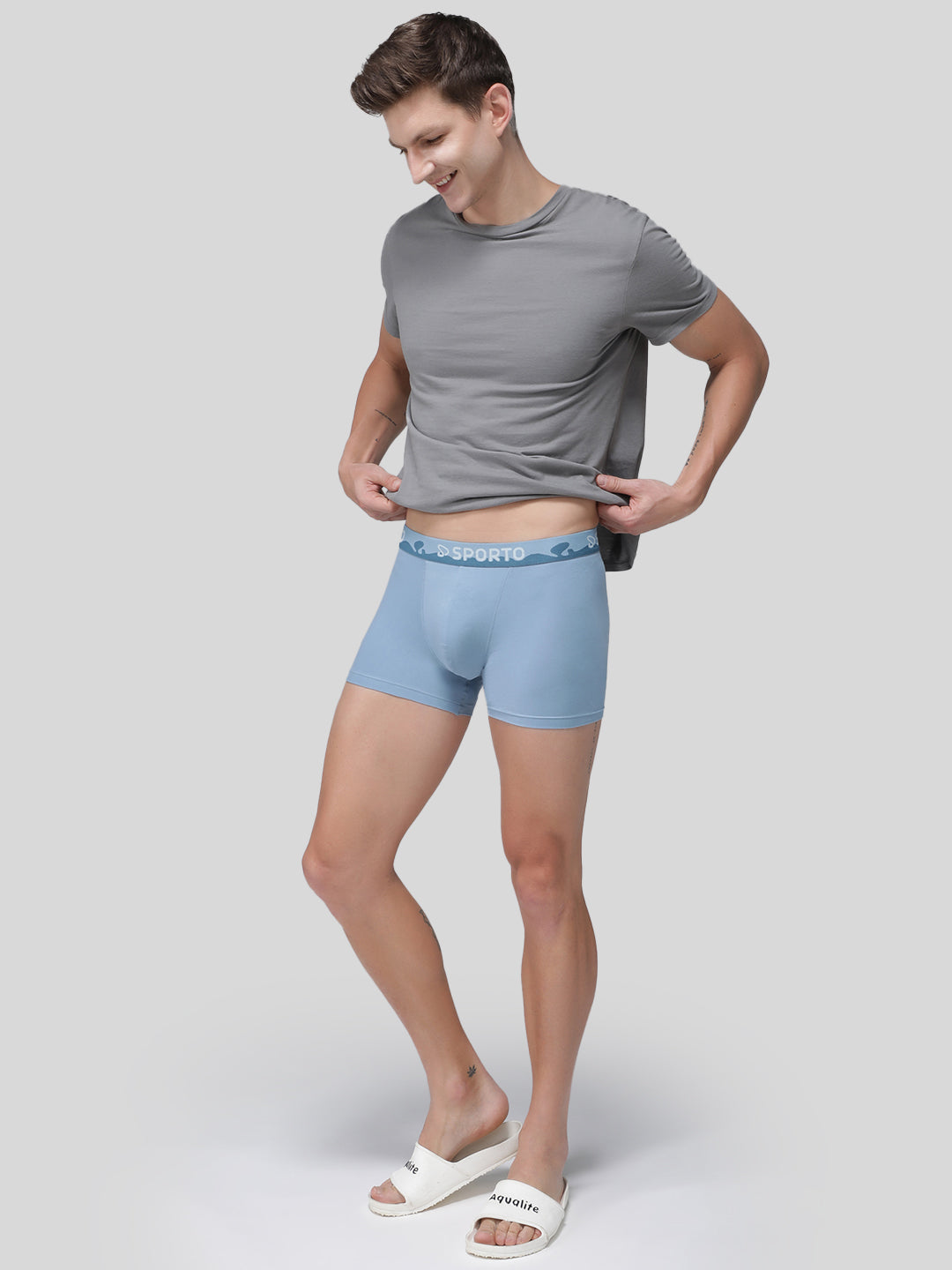 Sporto Neo Men's Spandex Trunks Multicolour pack of 3