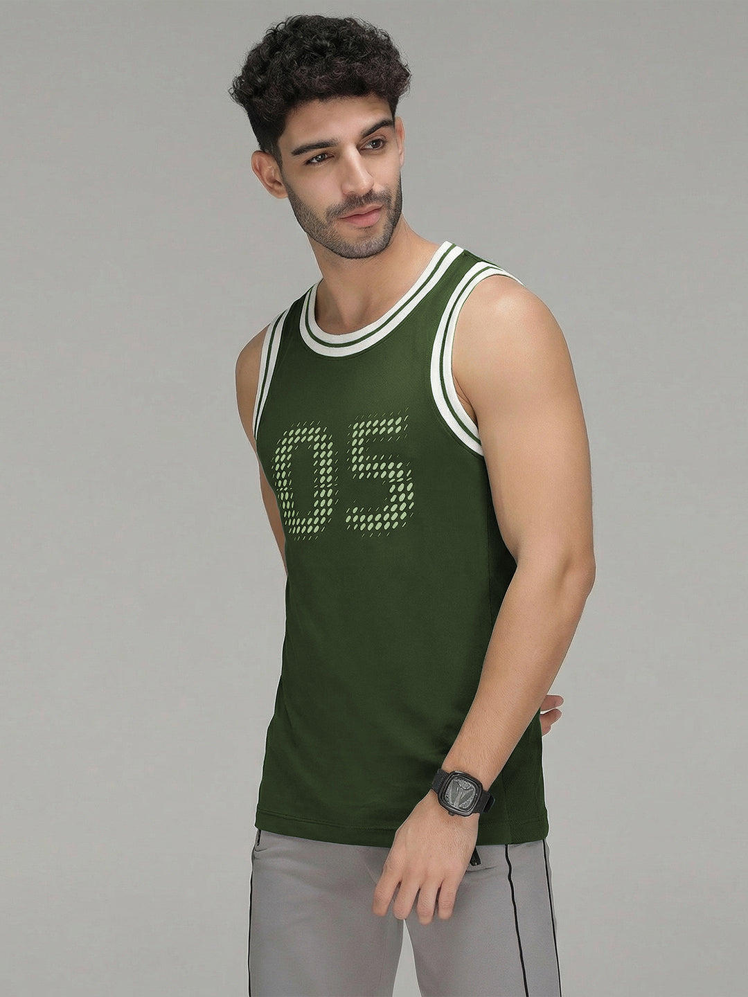 Sporto Men's InstaCool Basketball OL Muscle Vest Anti odour and Moisture Wicking