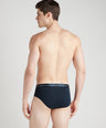 Sporto Metal Brief for Men | Cotton Spandex Mid-Rise Brief with Soft Shiny Waistband | Pack of 2 (Royal Blue & Sky Blue)