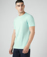Fluyid Cotton Round Neck T-shirt - Ocean Aqua
