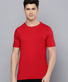 Sporto Men's Fluid Cotton Round Neck T-shirt - Tango Red