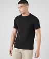 Sporto Men's Fluyid Cotton Round Neck T-shirt - Black