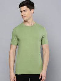 Sporto Men's Fluid Cotton Round Neck T-shirt - Parish Green