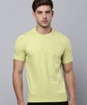 Sporto Men's Fluid Cotton Round Neck T-shirt - Muted Lime