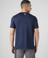 Sporto Men's Instacool Printed Round Neck Tee - Navy