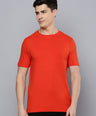 Sporto Men's Fluid Cotton Round Neck T-shirt - Flame