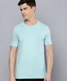 Sporto Men's Fluid Cotton Round Neck T-shirt - Dream Blue