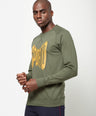 Sporto Crew Neck Printed Sweatshirt - Olive