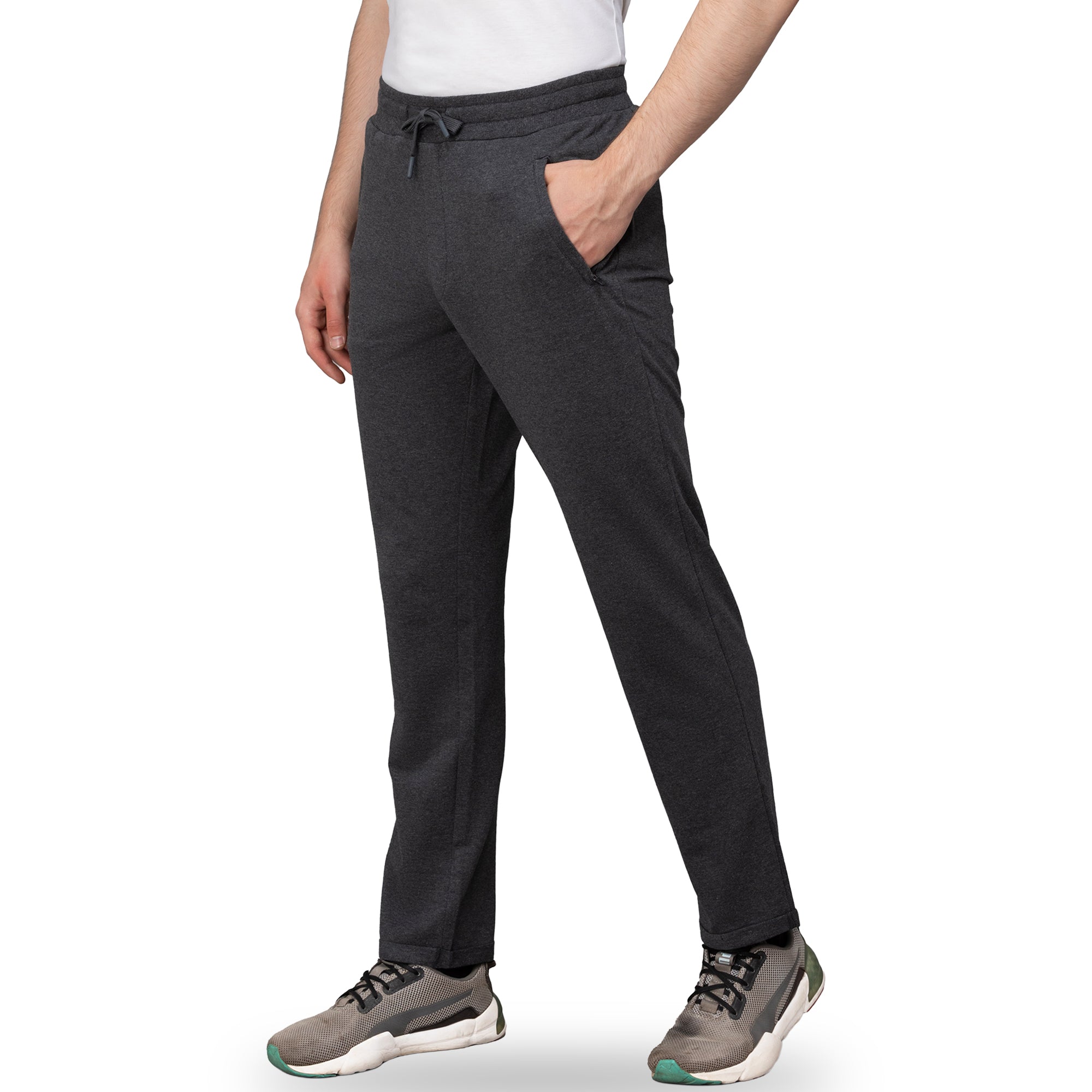 Sporto Men's Wow Trackpant  Charcoal Melange