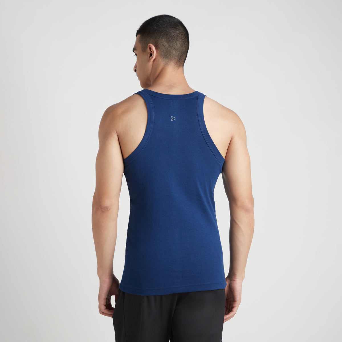 Sporto Men's  Cotton  Gym Vest with Side Contrast  Panel Multicolour Pack of 2