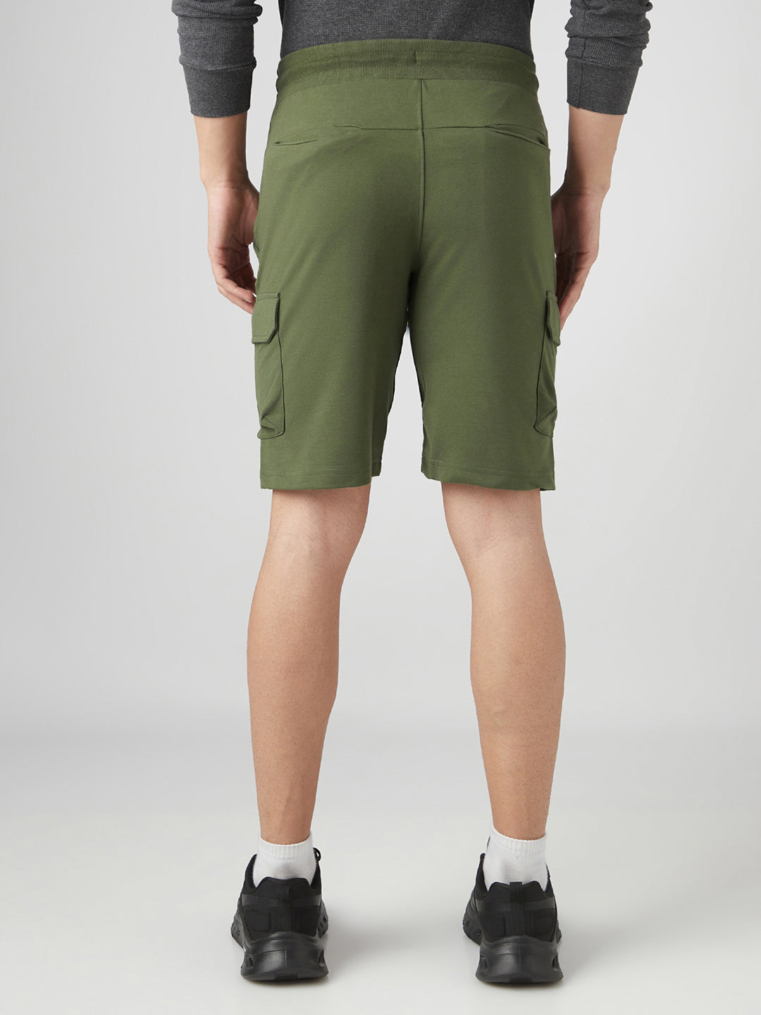 Sporto Men's Cotton Bermuda Shorts with 6 Pocket - Green