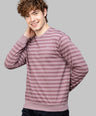 Sporto Men's Ribbed stripe Round Neck Onion Sweatshirt