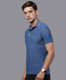 Sporto Men's Anti wrinkle and Light weight Solid  Navy Polo T-shirt
