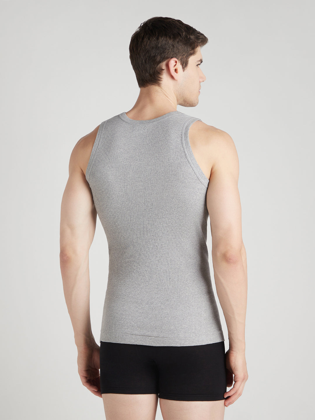 Men's Derby Vest for Men's Innerwear - Grey Melange - Pack of 2