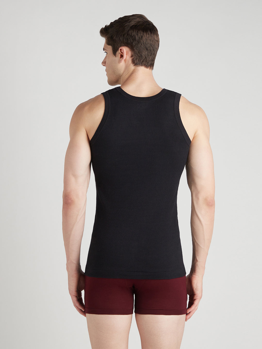 Men's Derby Vest for Men's Innerwear - Black - Pack of 2