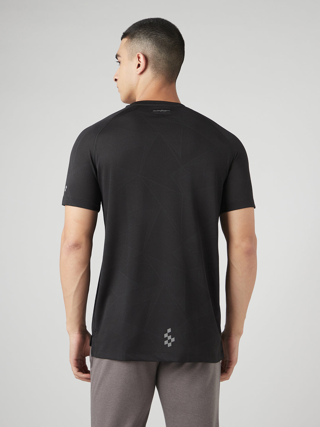 Instacool Printed Jersey Tee - Black