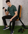 Instacool Printed Jersey Tee with Side Mesh - Dark Pista