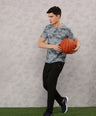 Instacool Printed Jersey Tee with Side Mesh - Grey