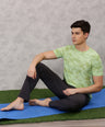 Instacool Printed Jersey Tee with Side Mesh - Lemon Green