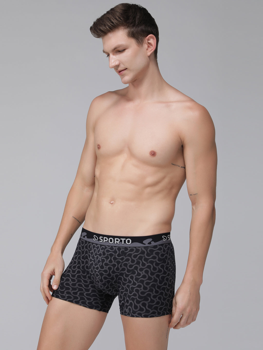 Sporto Men's Neo Trunks Multicolour pack of 3