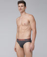 Sporto Men's Cotton Brief - Charcoal
