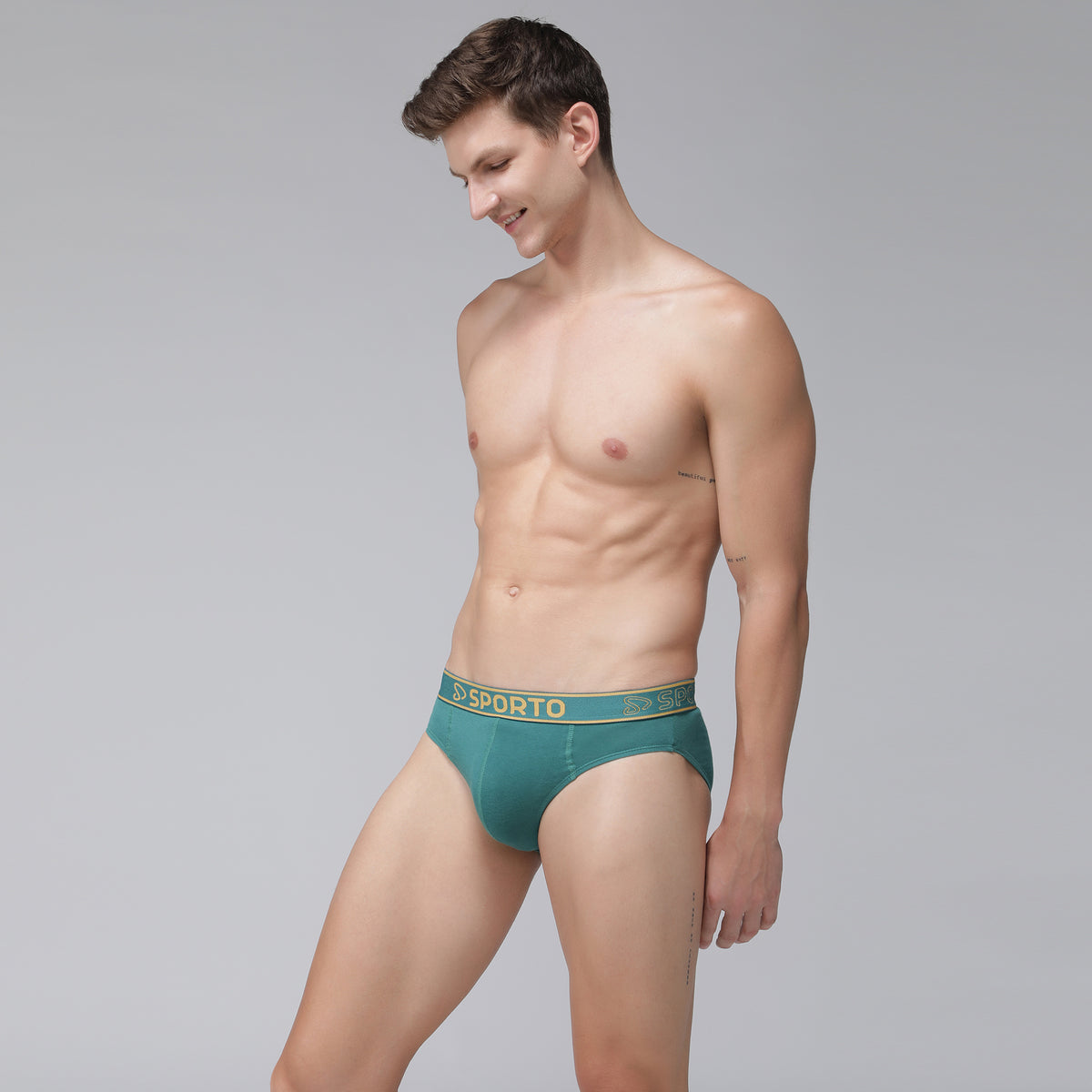 Sporto Men's Cotton Brief Multicolour Pack of 5