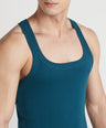Men's Gym Vest for Men | Sweat-Absorbing Cotton Sleeveless Vest with Contrast Mesh Chest Panel | Pack of 2 (Assorted Colours) | Style 816