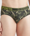 Sporto Men's Printed Spandex Brief Multicolour Pack of 3