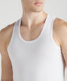 Sporto Men's Cotton White Prime Vest - Single Jersey (Pack Of 3)