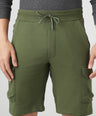 Sporto Men's Cotton Bermuda Shorts with 6 Pocket - Green