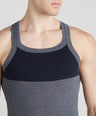 Sporto Men's  Cotton  Gym Vest with  Contrast  Panel Multicolour Pack of 3