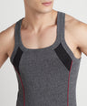 Sporto Men's  Cotton  Gym Vest with Side Contrast  Panel Multicolour Pack of 3