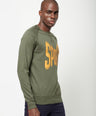 Sporto Crew Neck Printed Sweatshirt - Olive