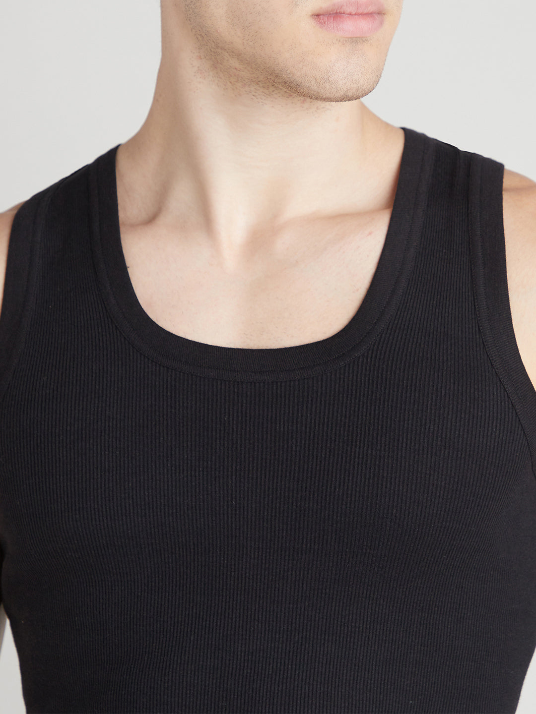 Men's Derby Vest for Men's Innerwear - Black - Pack of 2