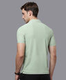 Sporto Men's Anti wrinkle and Light weight Solid  Green Polo T-shirt