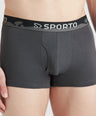 Shapelock Men's Solid Cotton Square Trunks