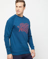Sporto Crew Neck Printed Sweatshirt - Sailor Blue