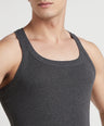 Men's Solid Gym Vests - Pack of 2